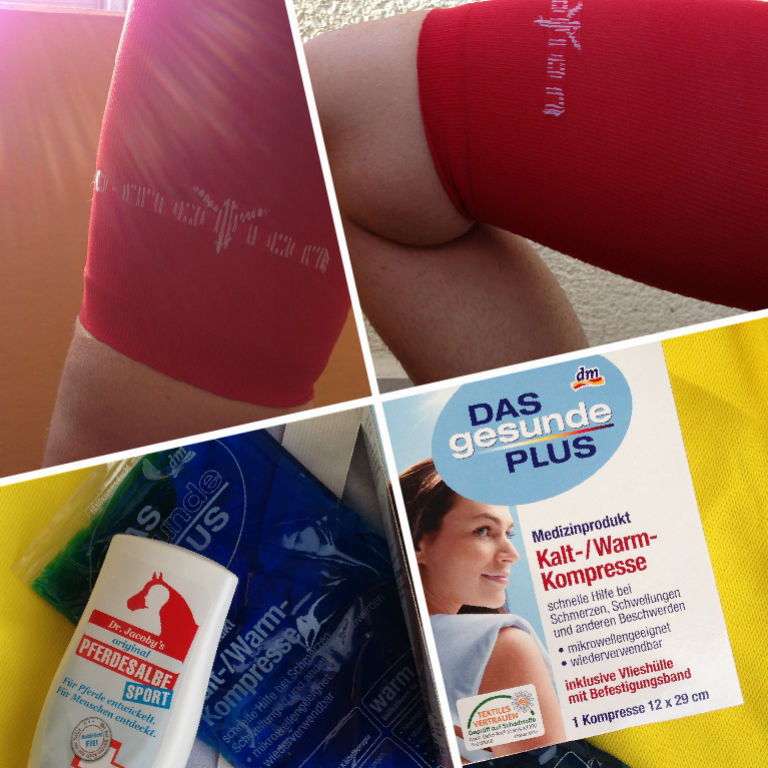 Muskelverletzung Sport, Kompressionsstrümpfe, Compression Tubes, Kühlkompresse, Jogging Sucks