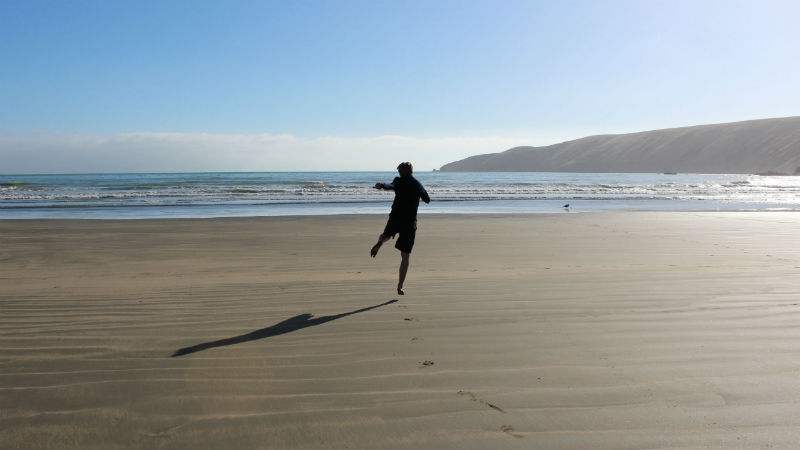 Okains Bay, Neuseeland, Jogging Sucks