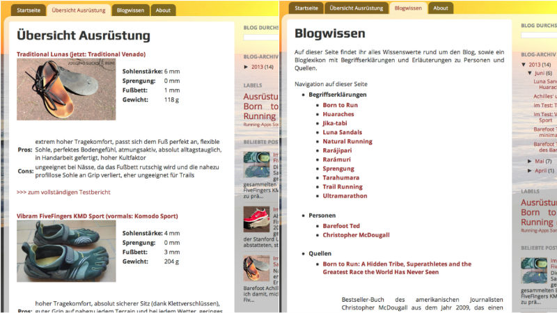 joggingsucks.de altes Blogger Template