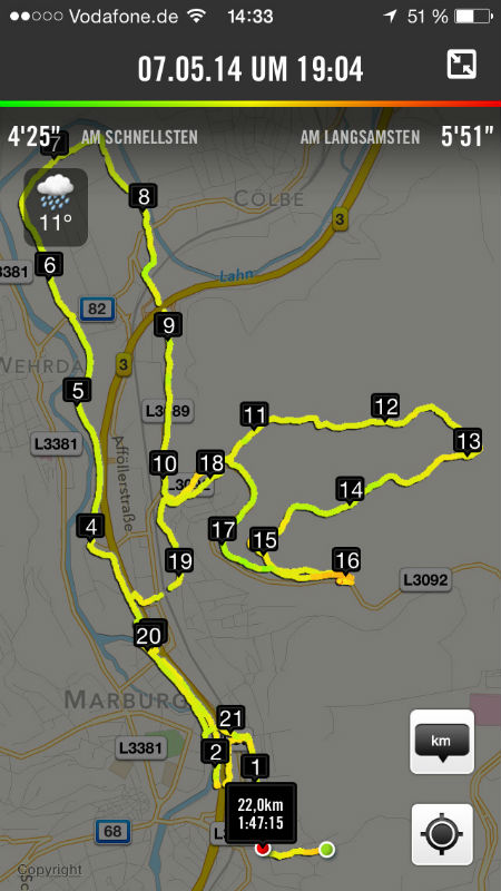 Nike+ Running App Screenshot