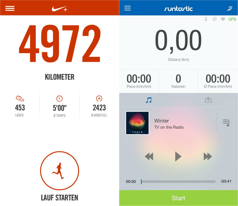 Update: Nike+ Running vs. Runtastic PRO 