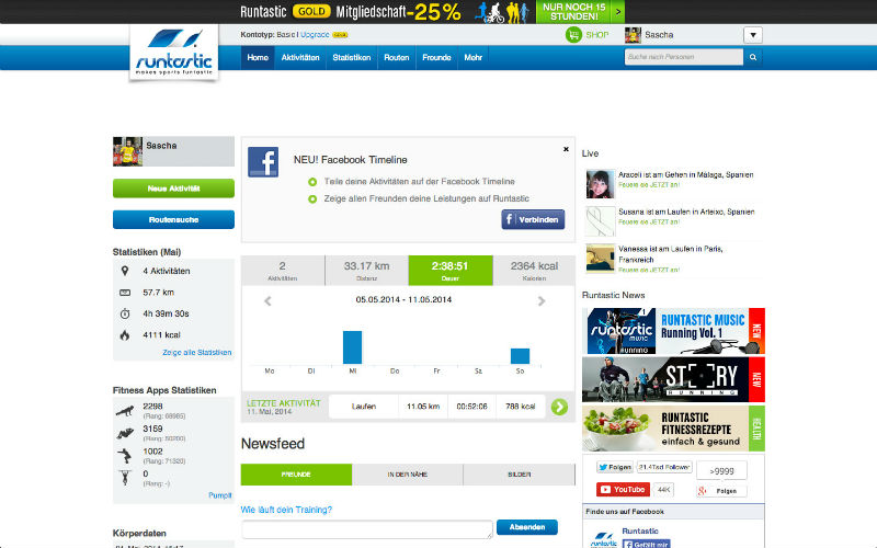 Runtastic Web-Portal