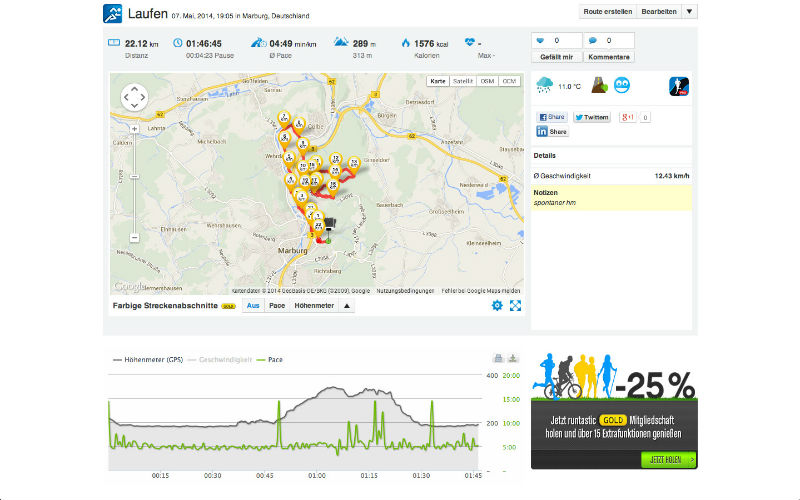 Runtastic Web-Portal