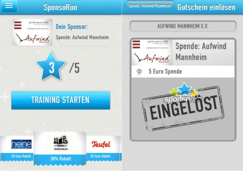 Sponsorun App Screenshots