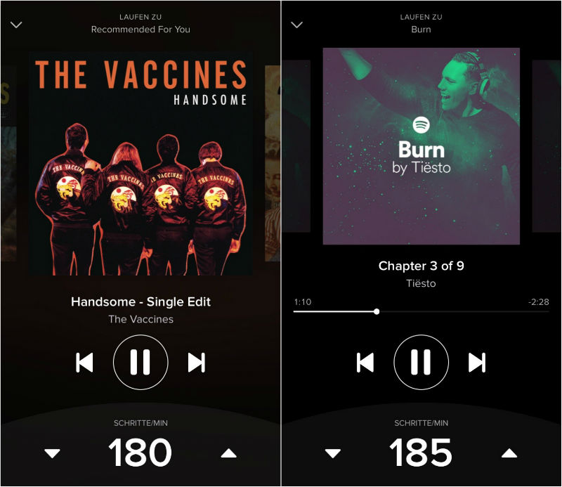 Spotify Running Option App Screenshots