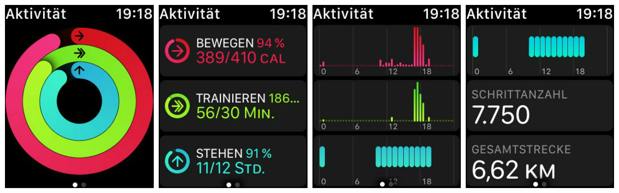 Apple Watch Aktivitätsübersicht